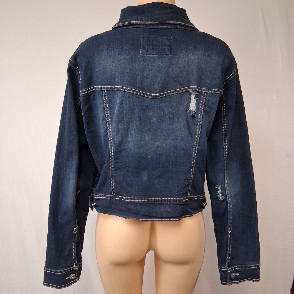 Amethyst Jeans Dark Blue Denim Jacket Size 2X - Picture 8 of 16